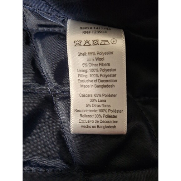 Jachs New York Mens Flannel Jacket Large Blue Plaid Wool Shacket Chore Coat - Picture 9 of 13